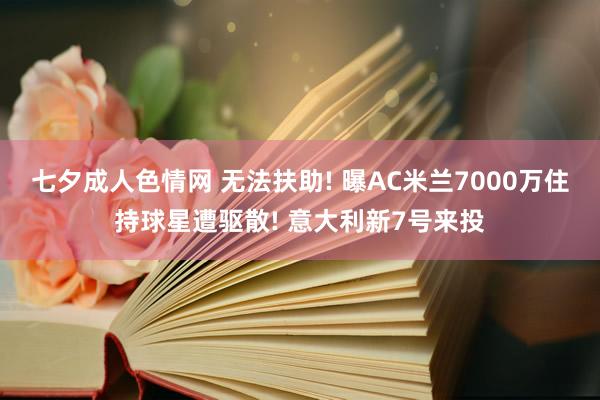 七夕成人色情网 无法扶助! 曝AC米兰7000万住持球星遭驱散! 意大利新7号来投