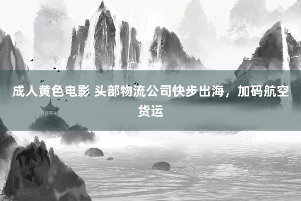 成人黄色电影 头部物流公司快步出海，加码航空货运