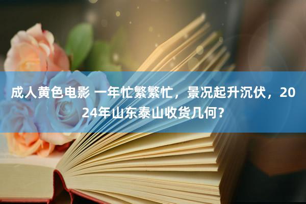 成人黄色电影 一年忙繁繁忙，景况起升沉伏，2024年山东泰山收货几何？