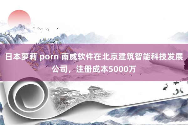 日本萝莉 porn 南威软件在北京建筑智能科技发展公司，注册成本5000万