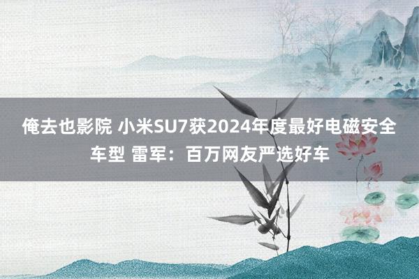 俺去也影院 小米SU7获2024年度最好电磁安全车型 雷军：百万网友严选好车