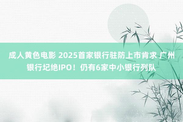 成人黄色电影 2025首家银行驻防上市肯求 广州银行圮绝IPO！仍有6家中小银行列队