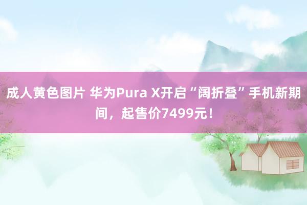 成人黄色图片 华为Pura X开启“阔折叠”手机新期间，起售价7499元！