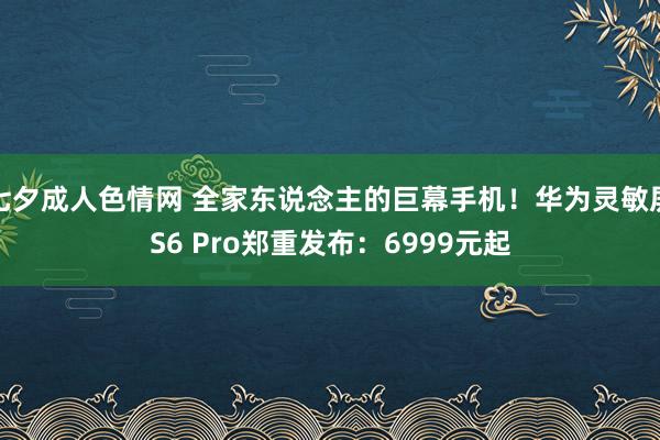 七夕成人色情网 全家东说念主的巨幕手机！华为灵敏屏S6 Pro郑重发布：6999元起