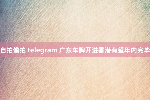 自拍偷拍 telegram 广东车牌开进香港有望年内完毕