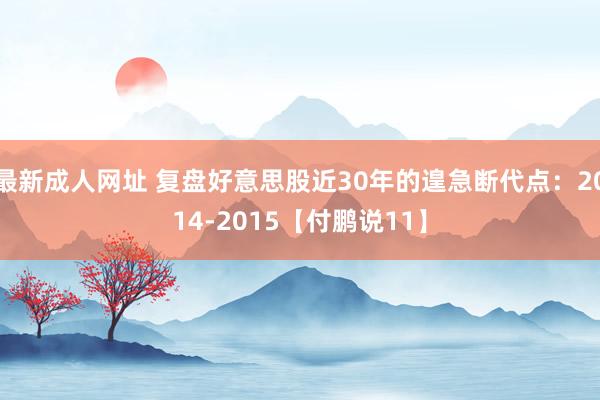 最新成人网址 复盘好意思股近30年的遑急断代点：2014-2015【付鹏说11】