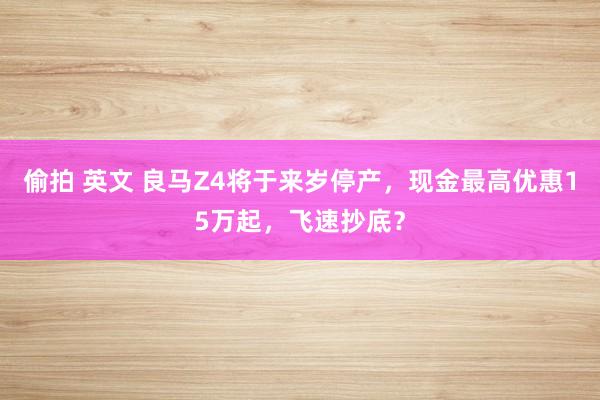 偷拍 英文 良马Z4将于来岁停产，现金最高优惠15万起，飞速抄底？