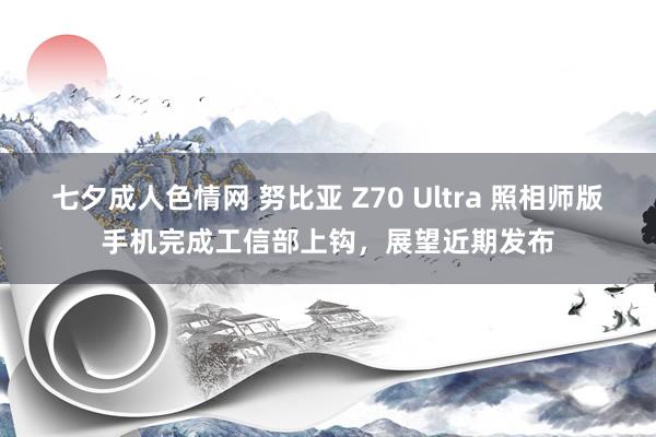 七夕成人色情网 努比亚 Z70 Ultra 照相师版手机完成工信部上钩，展望近期发布