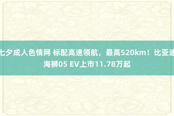 七夕成人色情网 标配高速领航，最高520km！比亚迪海狮05 EV上市11.78万起