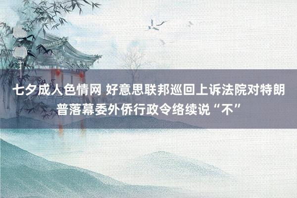 七夕成人色情网 好意思联邦巡回上诉法院对特朗普落幕委外侨行政令络续说“不”
