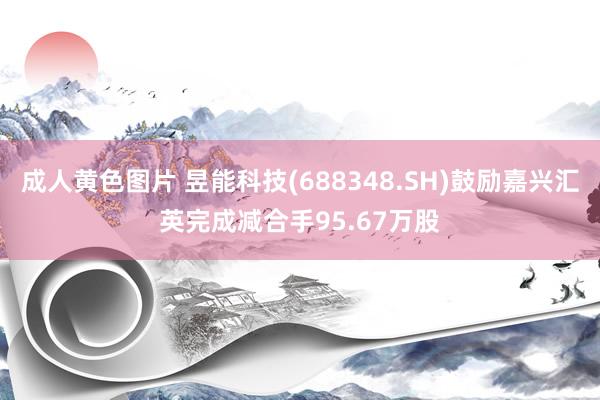 成人黄色图片 昱能科技(688348.SH)鼓励嘉兴汇英完成减合手95.67万股