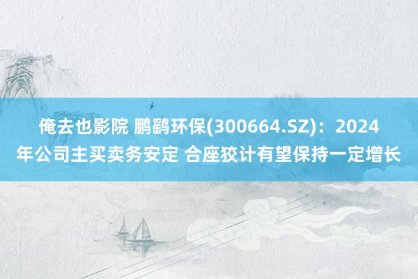 俺去也影院 鹏鹞环保(300664.SZ)：2024年公司主买卖务安定 合座狡计有望保持一定增长