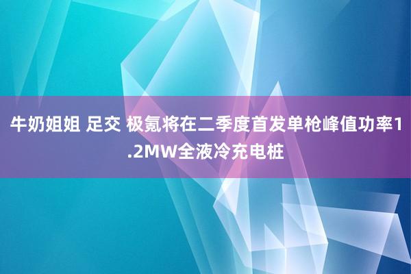 牛奶姐姐 足交 极氪将在二季度首发单枪峰值功率1.2MW全液冷充电桩