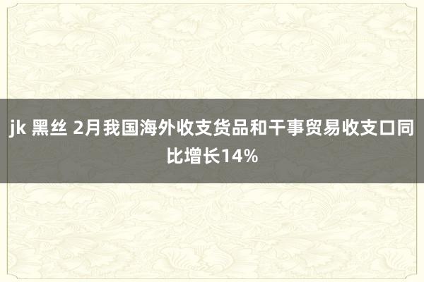 jk 黑丝 2月我国海外收支货品和干事贸易收支口同比增长14%