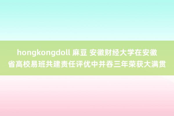 hongkongdoll 麻豆 安徽财经大学在安徽省高校易班共建责任评优中并吞三年荣获大满贯