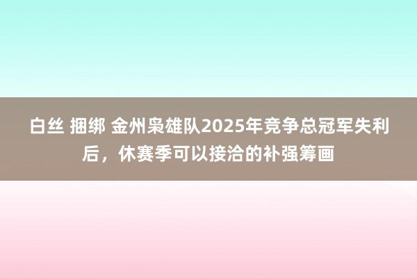 白丝 捆绑 金州枭雄队2025年竞争总冠军失利后，休赛季可以接洽的补强筹画