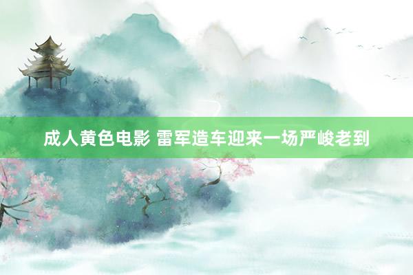 成人黄色电影 雷军造车迎来一场严峻老到