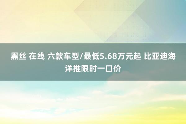 黑丝 在线 六款车型/最低5.68万元起 比亚迪海洋推限时一口价
