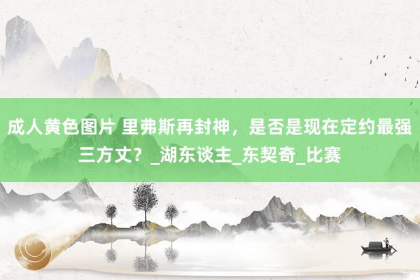 成人黄色图片 里弗斯再封神，是否是现在定约最强三方丈？_湖东谈主_东契奇_比赛