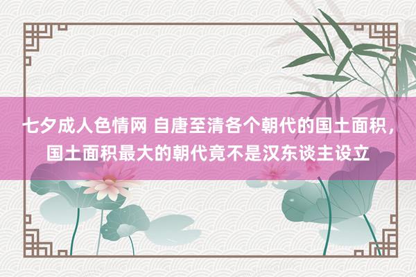 七夕成人色情网 自唐至清各个朝代的国土面积，国土面积最大的朝代竟不是汉东谈主设立