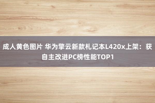 成人黄色图片 华为擎云新款札记本L420x上架：获自主改进PC榜性能TOP1