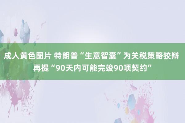 成人黄色图片 特朗普“生意智囊”为关税策略狡辩 再提“90天内可能完竣90项契约”