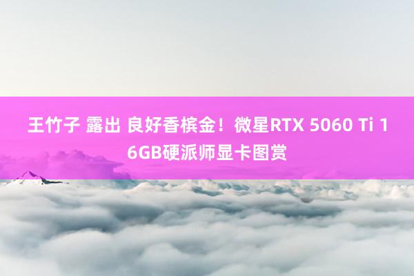 王竹子 露出 良好香槟金！微星RTX 5060 Ti 16GB硬派师显卡图赏