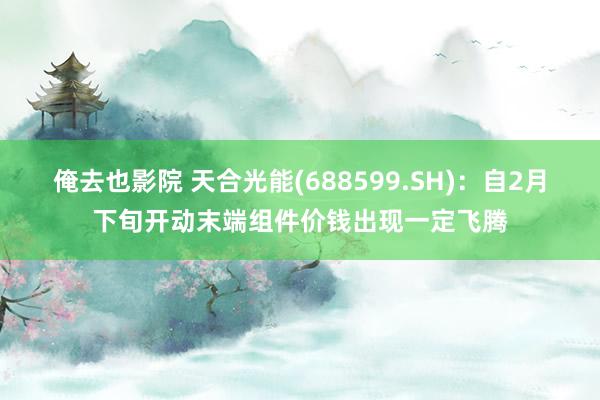 俺去也影院 天合光能(688599.SH)：自2月下旬开动末端组件价钱出现一定飞腾