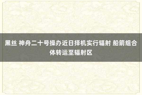 黑丝 神舟二十号操办近日择机实行辐射 船箭组合体转运至辐射区