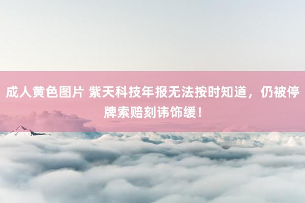 成人黄色图片 紫天科技年报无法按时知道，仍被停牌索赔刻讳饰缓！