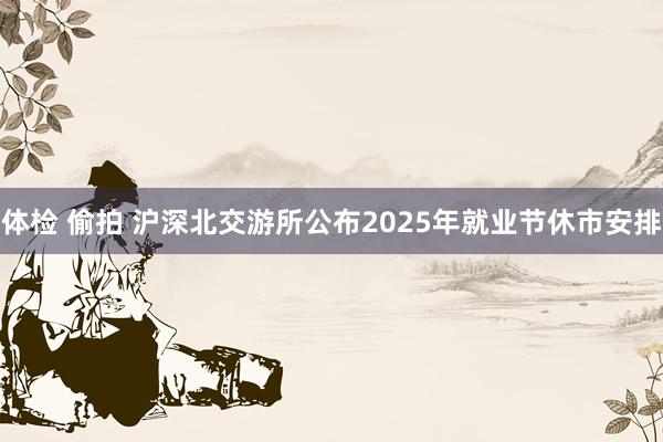 体检 偷拍 沪深北交游所公布2025年就业节休市安排