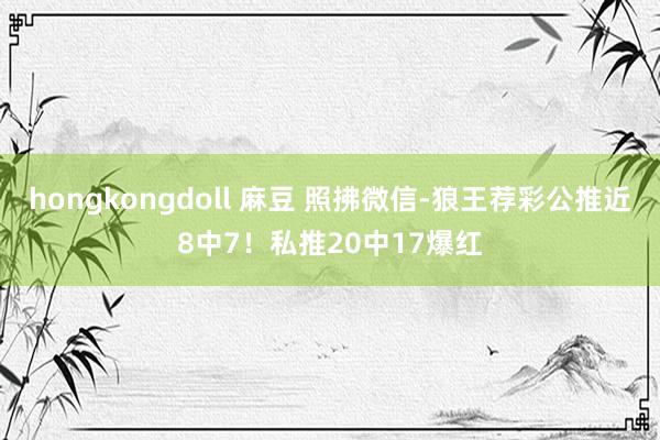 hongkongdoll 麻豆 照拂微信-狼王荐彩公推近8中7！私推20中17爆红